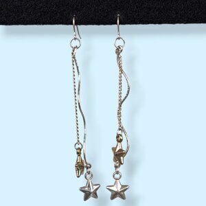 (2/$20) 2-Strand Dangling Star Earrings